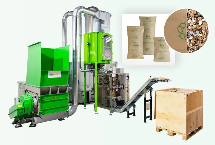 The Karocycler. Turns Waste Cardboard Into Paper Void Fill Packs ...